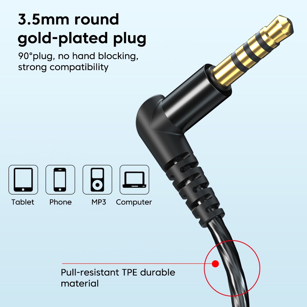 Tai Nghe Nhét Tai Jack 3.5mm Âm Thanh Sống Động