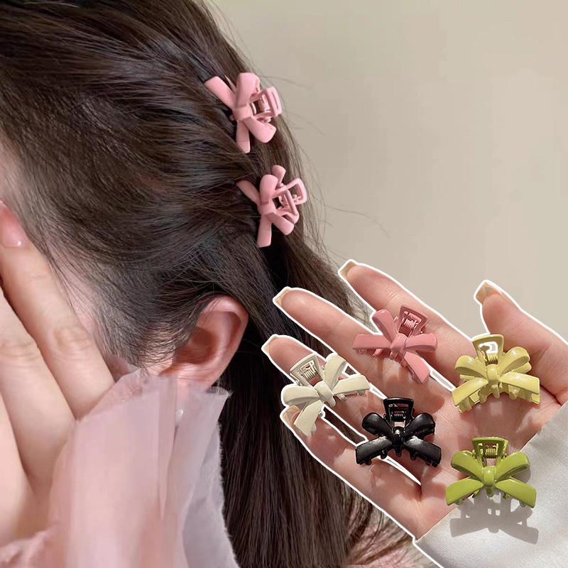 1 Kẹp Tóc Hình Nơ Bằng Hợp Kim Màu Sắc Ngọt Ngào Cho Nữ