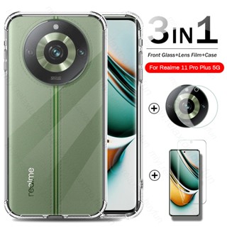 Ốp Điện Thoại 3To1 Realmi 11 Pro + 5G + Kính Cường Lực Bảo Vệ Màn Hình Cho Realme 11 Pro Plus 5G 6.7 "