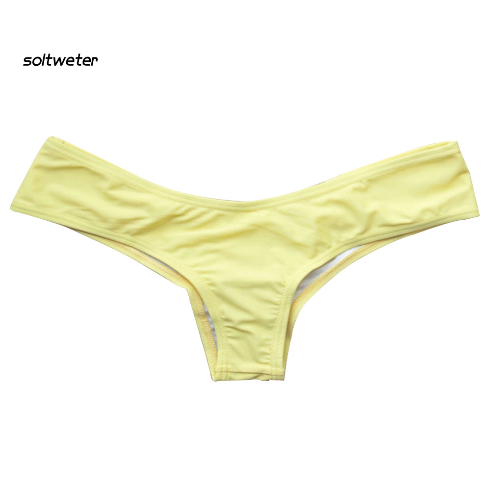 Quần Bikini Màu Sắc Trơn Quyến Rũ Phong Cách Hipster Cho Nữ