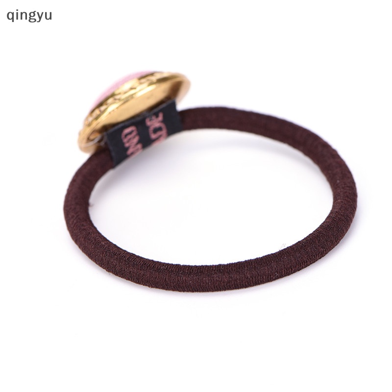 Băng Đô Cài Tóc Co Giãn Đính Nút Phong Cách Vintage Cho Nữ