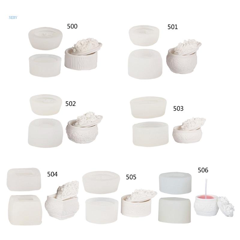 Khuôn Silicon Làm Giá Đỡ Nến Hình Hoa Hồng 3D Diy