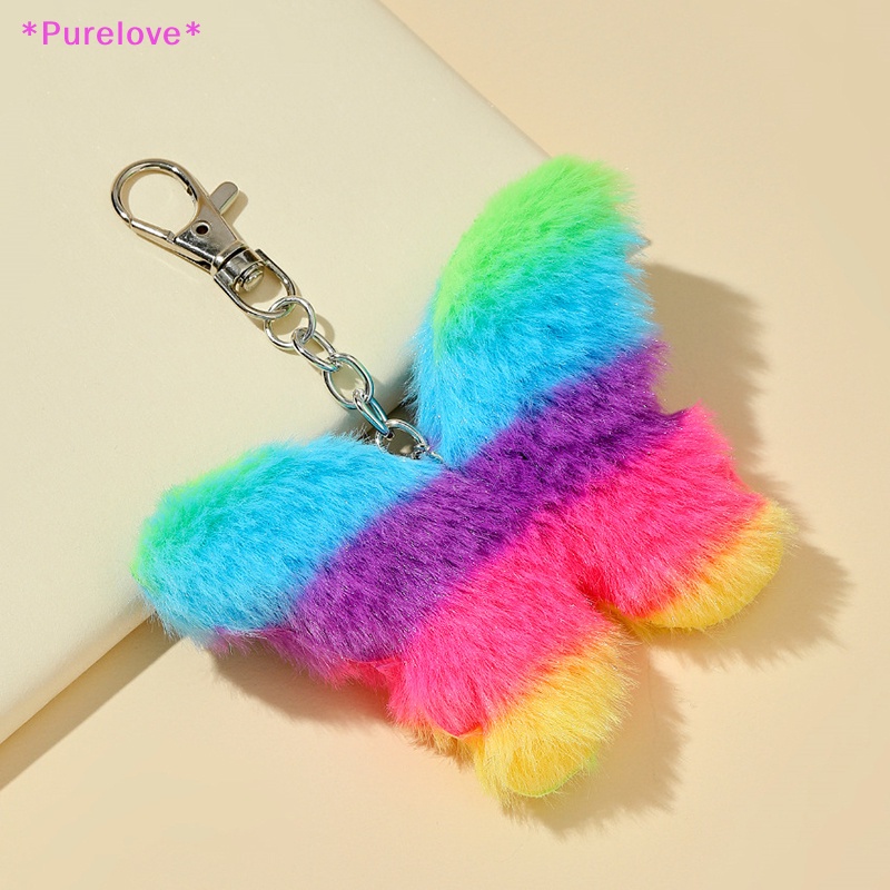 Móc Khóa Thỏ Bông Handmade Họa Tiết Sọc Nhiều Màu Sắc Dành Cho Nữ Mới