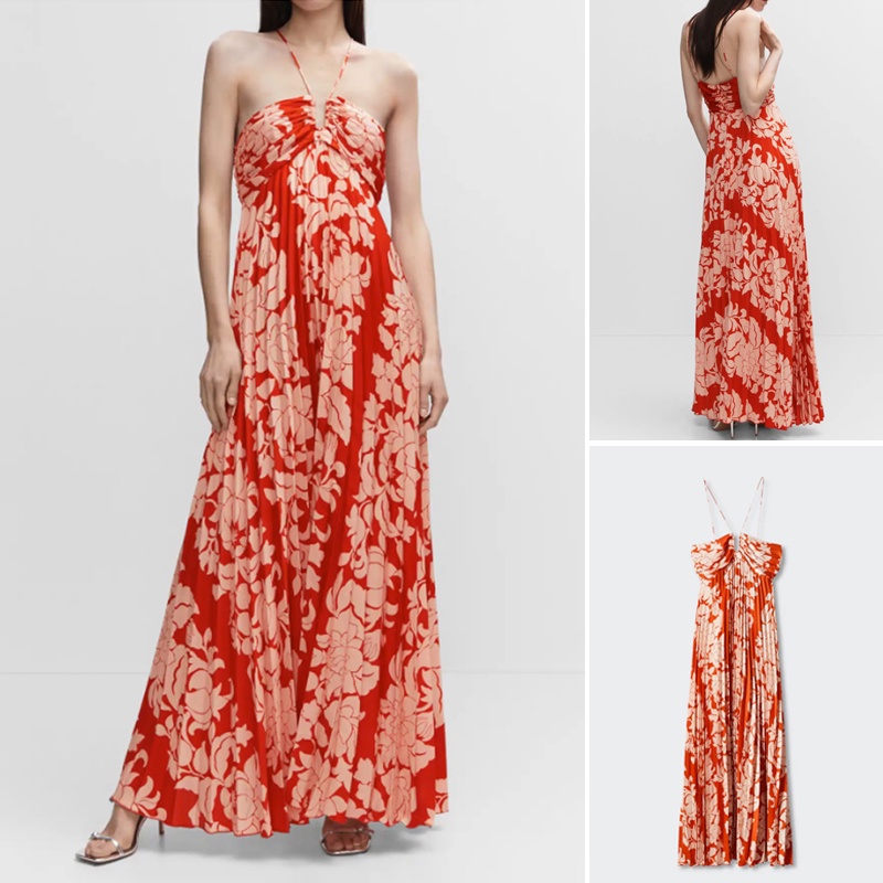 Đầm Zara Trễ Vai Xếp Ly Thời Trang Quyến Rũ Cho Nữ47078646