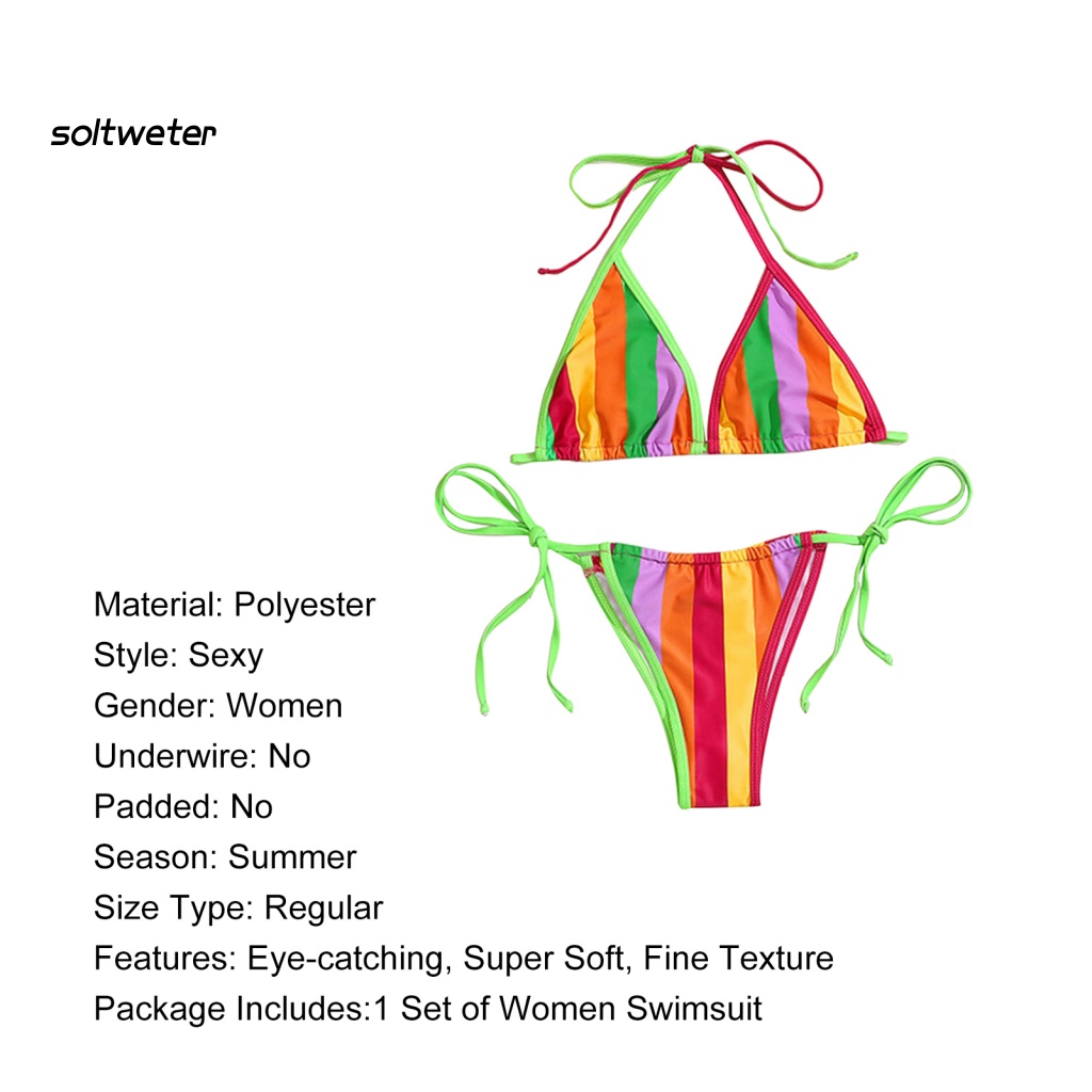 Bộ Đồ Bơi Bikini Bằng Polyester Siêu Mềm Chống Phai Màu Quyến Rũ Cho Nữ