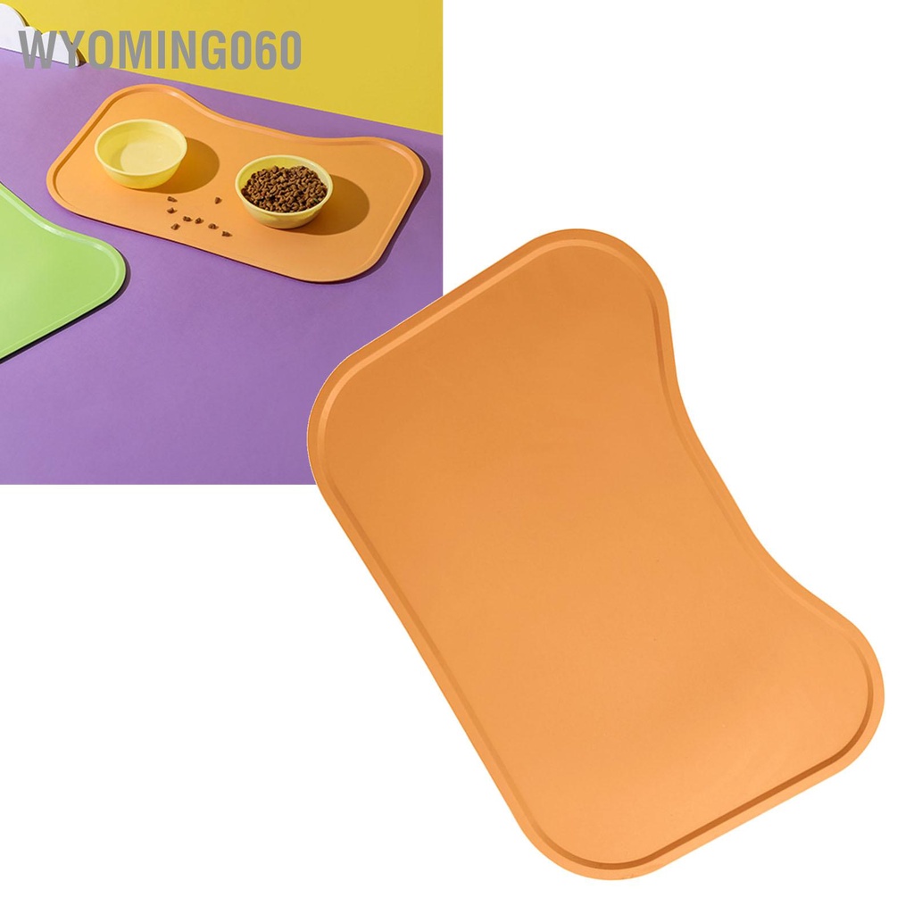 Wyoming060 Thức Ăn Cho Chó Thảm Silicone Chống Trơn Trượt Thấm Nước Thú Cưng Cung Cấp Mèo