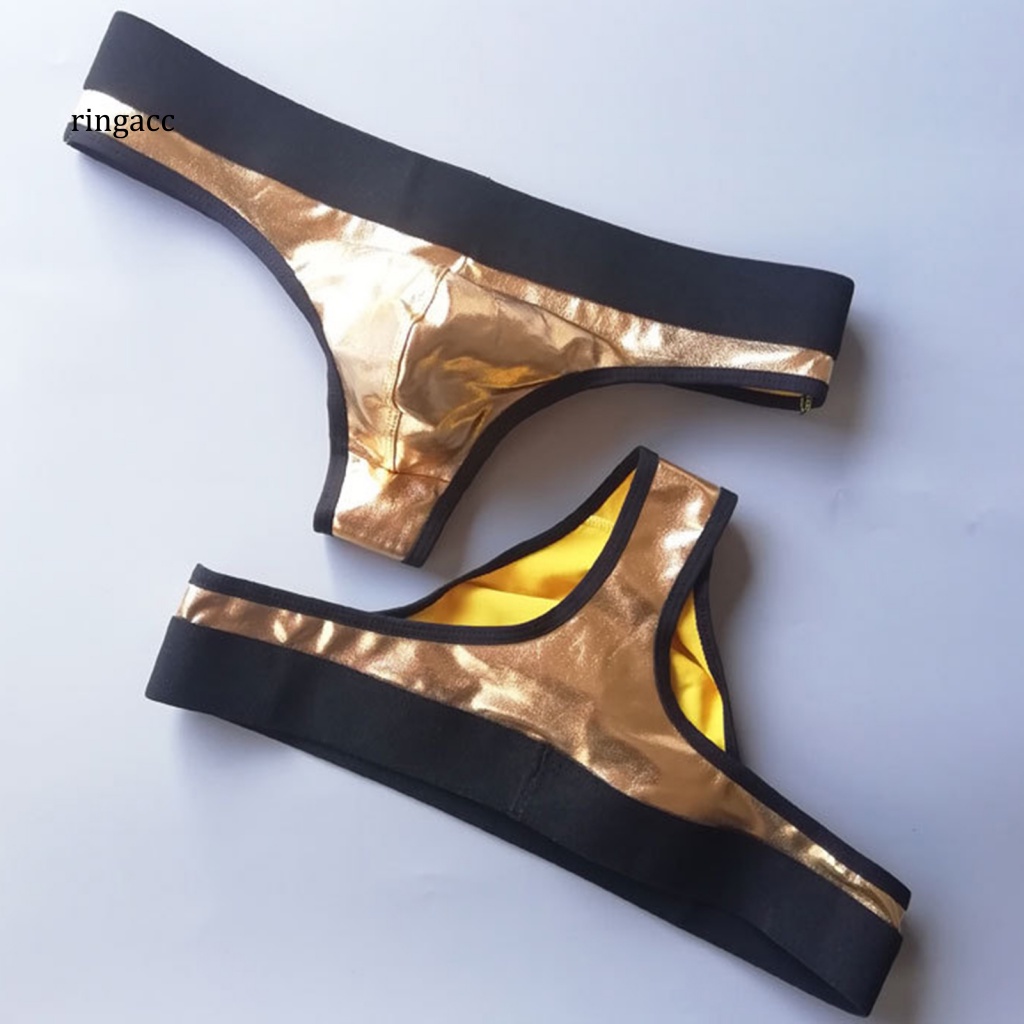 Quần Lót Nam RGA Lưng Thấp Giả Da Co Giãn Phối Màu Tương Phản Nhanh Khô Thích Hợp Đi Hộp Đêm