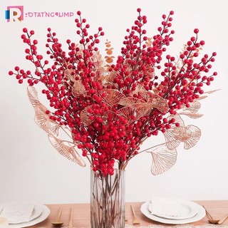 Nhánh Quả Mọng Đỏ Nhân Tạo 14 Nhánh Trang Trí Giáng Sinh / Năm Mới DIY