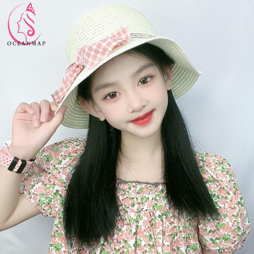 OCEANMAP Tóc Giả Thẳng Dài Bằng Sợi Tổng Hợp Chịu Nhiệt Dễ Sử Dụng