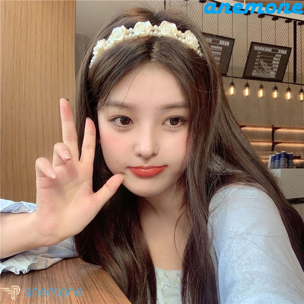 ANEMONE Băng Đô Cài Tóc Hai Lớp Toàn Diện Phong Cách Hàn Quốc Ngọt Ngào Cho Nữ