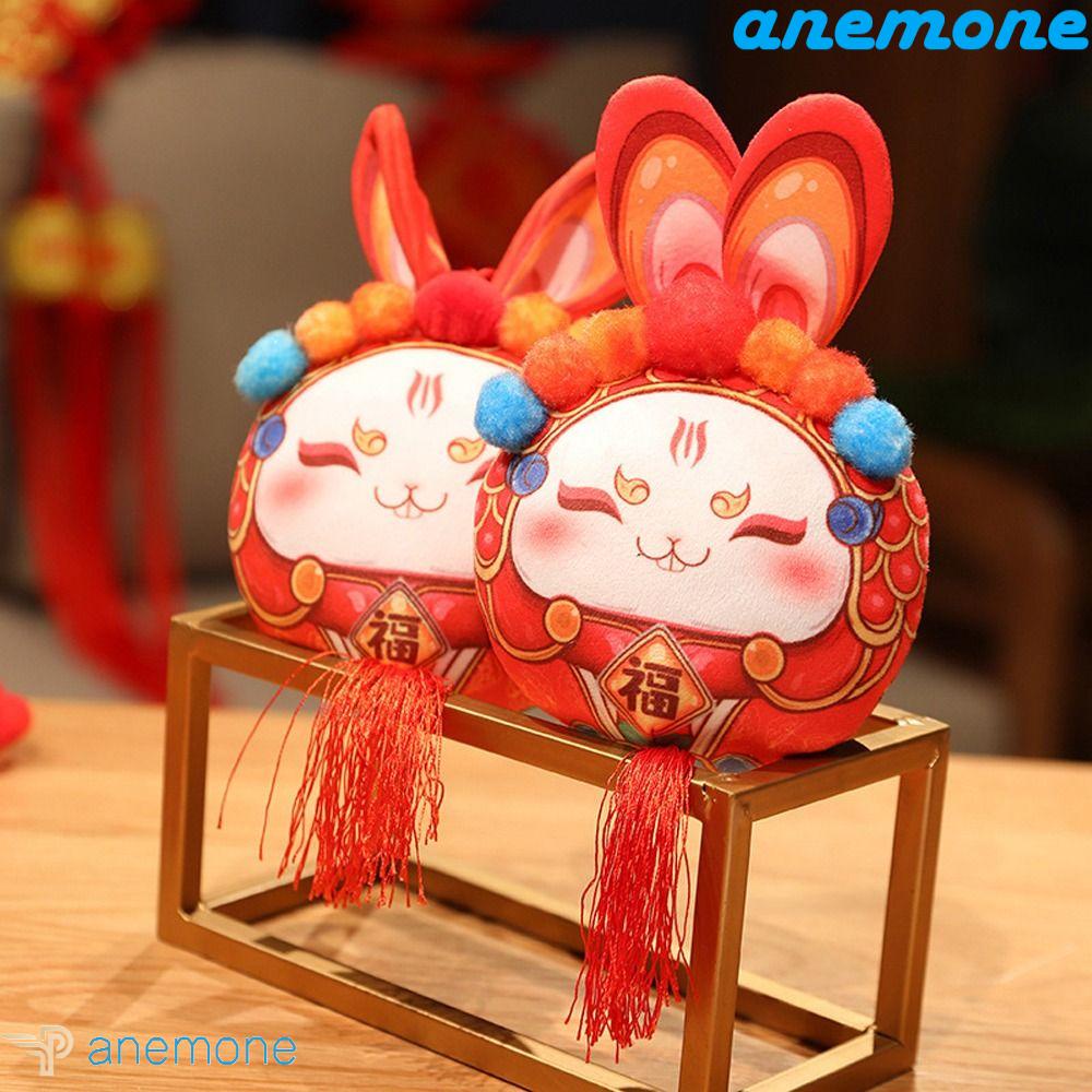 ANEMONE Thú Nhồi Bông Hình Thỏ Mềm Chất Lượng Cao Làm Quà Tặng Cho Bé