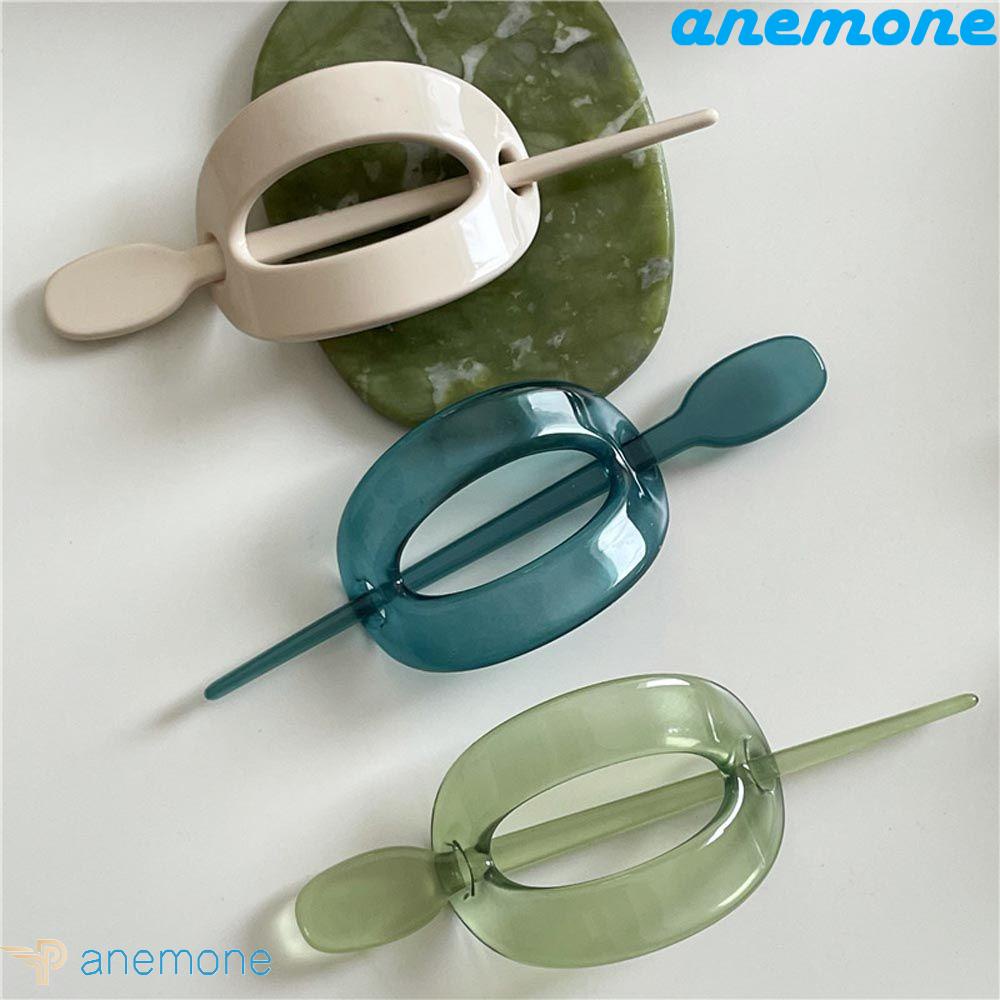 ANEMONE Trâm Cài Tóc Trong Suốt Thiết Kế Đục Lỗ Phong Cách Vintage Cho Cô Dâu