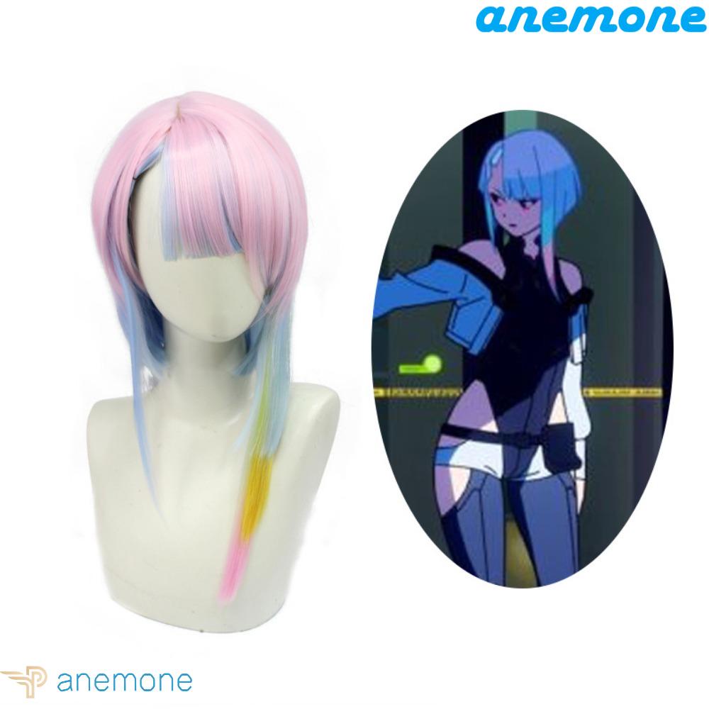 ANEMONE Tóc Giả Lucy Không Đường May Nhiều Màu Sắc Chất Lượng Cao Hóa Trang Nhân Vật Anime Cyber Punk Edgerunners