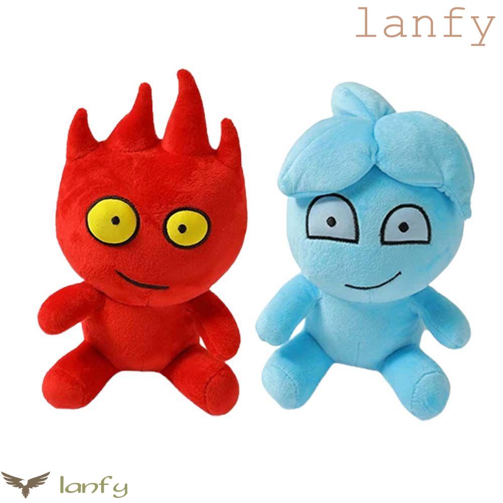 LANFY Fireboy Búp Bê Nhồi Bông Hình Bé Gái Mặc Đồ Nước Xanh Dương Bằng Cotton Trang Trí Nhà Cửa