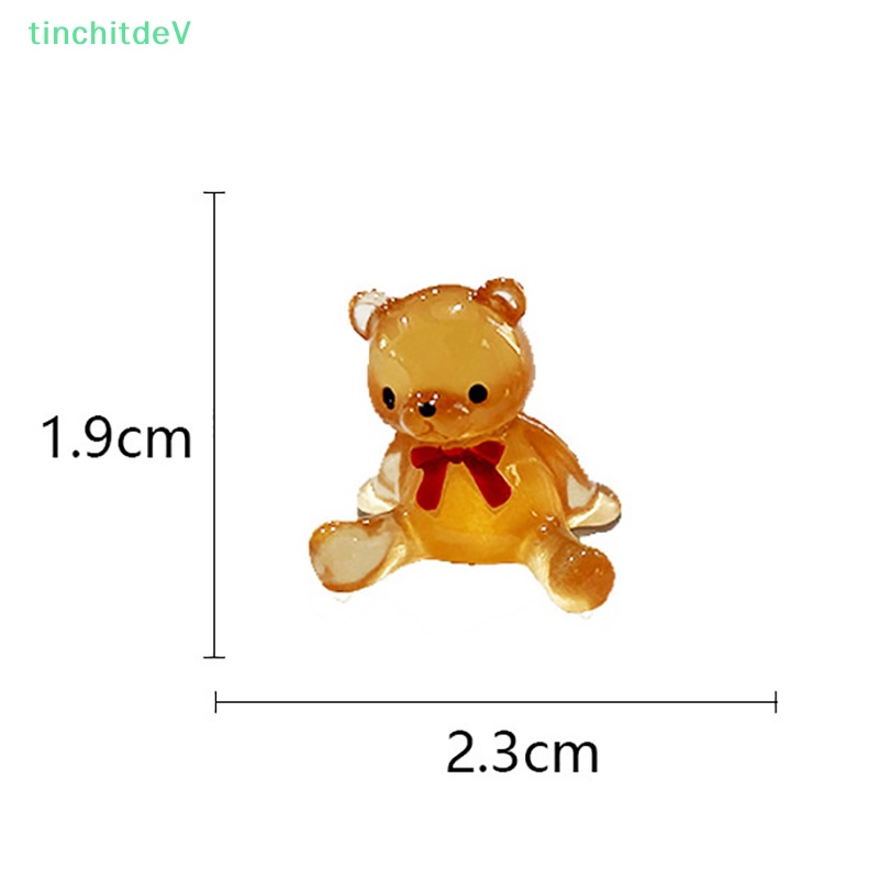 [TinchitdeV] Set 2 Kẹp Tóc Hình Nơ Gấu Dạ Quang Resin DIY Đáng Yêu Dành Cho Sổ Lưu Niệm [Mới]