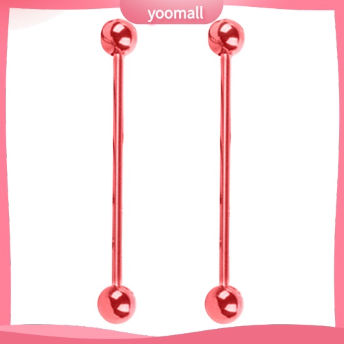 1 Đôi Khuyên Lưỡi Dài Bằng Thép Không Gỉ Thời Trang Cá Tính