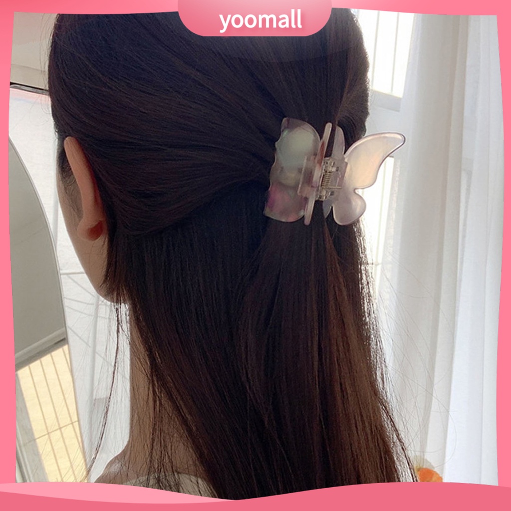 Kẹp Tóc Càng Cua Hình Bướm Màu Sắc Gradient Axit Acetic Ngọt Ngào Ổn Định