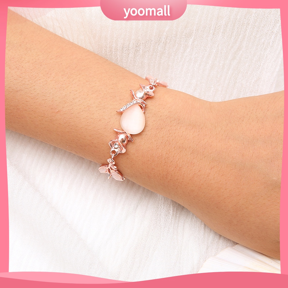 Vòng Tay Đính Đá Opal Nhân Tạo Thời Trang Dành Cho Nữ