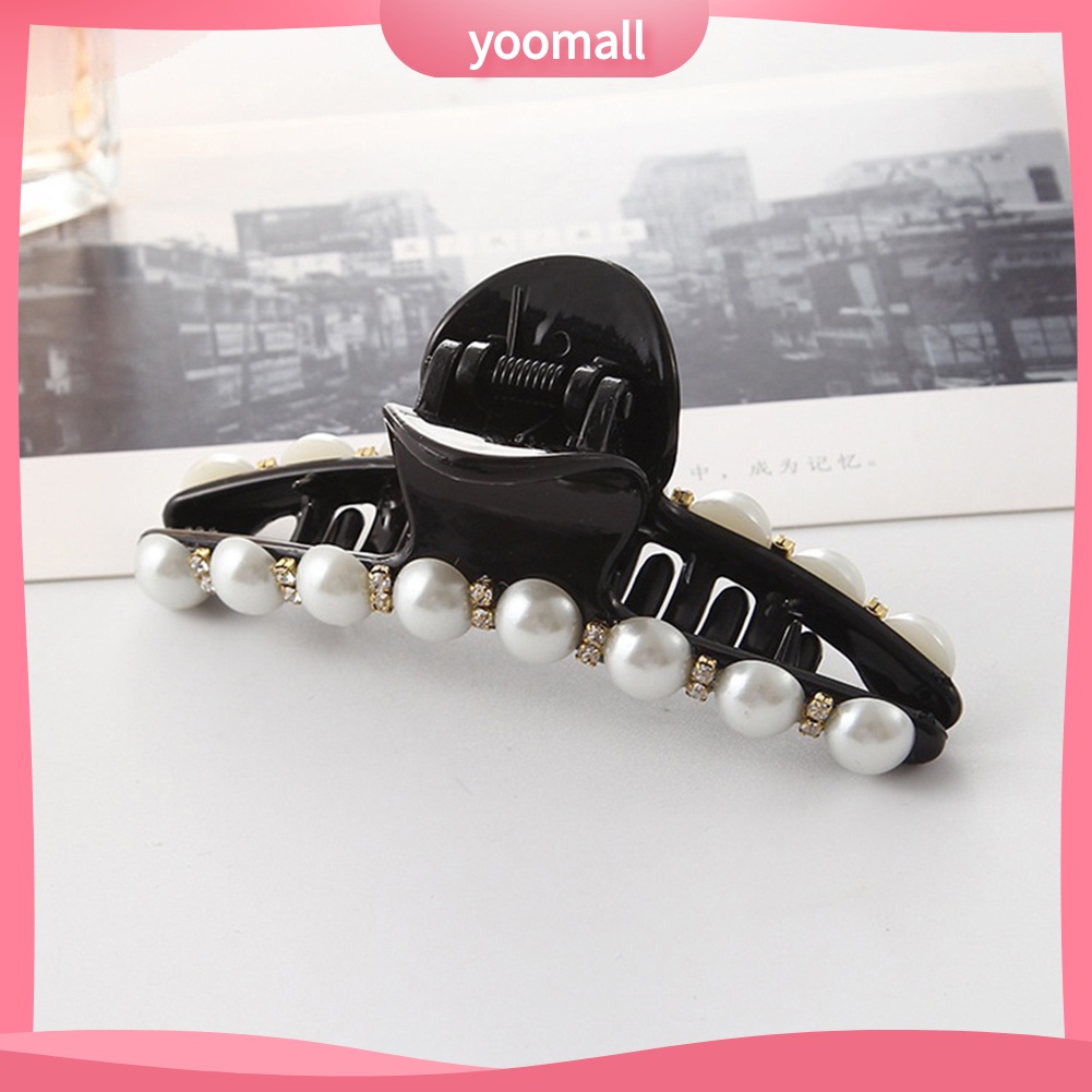 Kẹp Tóc Đính Đá Ngọc Trai Giả Màu Trắng Thời Trang Dành Cho Nữ