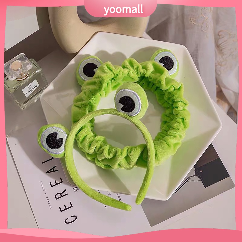Băng Đô Cài Tóc Co Giãn Chống Trượt Hình Ếch Dễ Thương