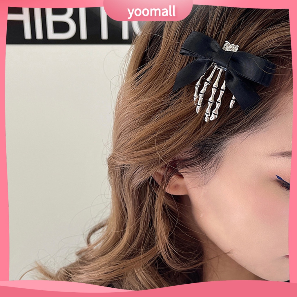 Kẹp Tóc Hình Xương Bàn Tay Kinh Dị Chống Trượt Chống Rơi Phong Cách Halloween