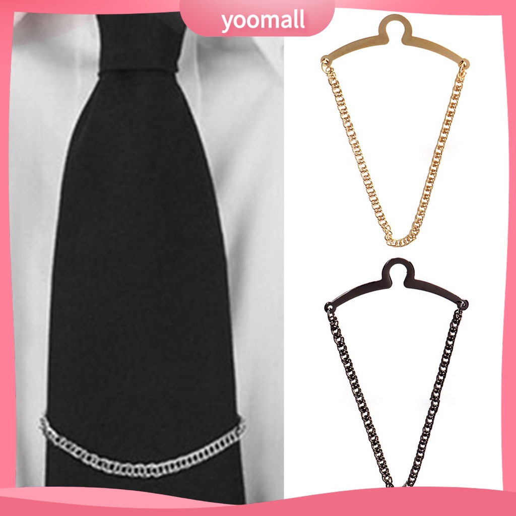 [YM] Kẹp Cà Vạt Dạng Chuỗi Kẹp Cố Định Không Độc Hại Chống Rỉ Sét Phù Hợp Với Tất Cả Các Loại Trang Phục Cho Nam