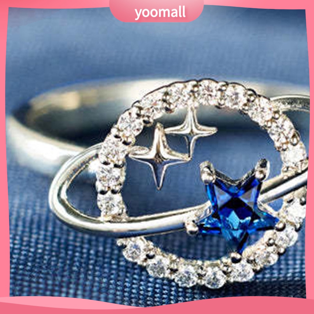 Nhẫn Mạ Điện Họa Tiết Hành Tinh Ngôi Sao Thời Trang Cho Nữ