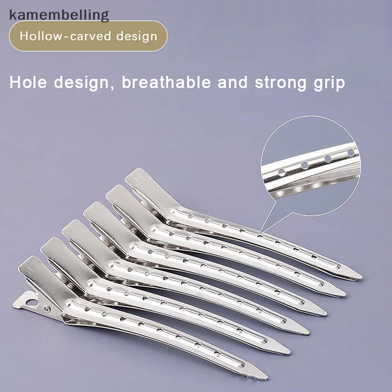 Set 10 Kẹp Tóc Tạo Kiểu DIY Bằng Kim Loại Chuyên Dụng Cho Salon Tóc