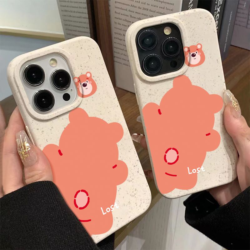 Ốp Điện Thoại Mềm Chống Sốc In Hình Gấu Và Dâu Tây Cho Iphone 8p ins14promax 1311 7iPhone12 Mbps