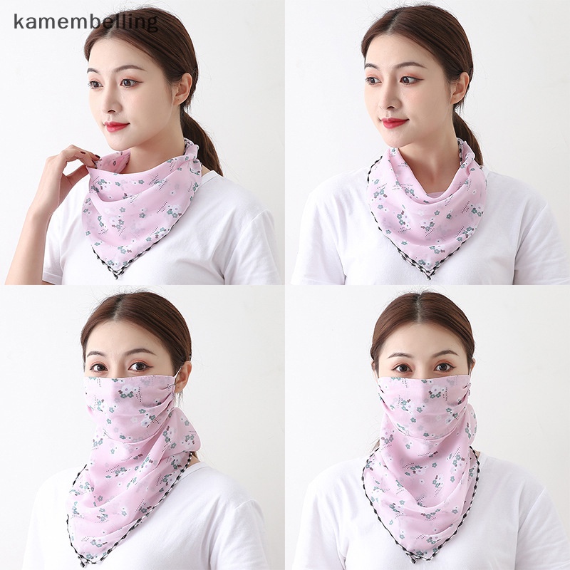 Kamembelling 1 Khẩu Trang Chống Nắng Chống Bụi Bằng Lụa Cho Nữ