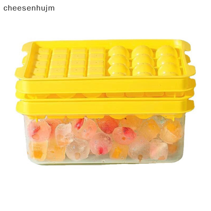 1 Khay Làm Đá Hình Tròn Có Nắp Bằng Nhựa DIY