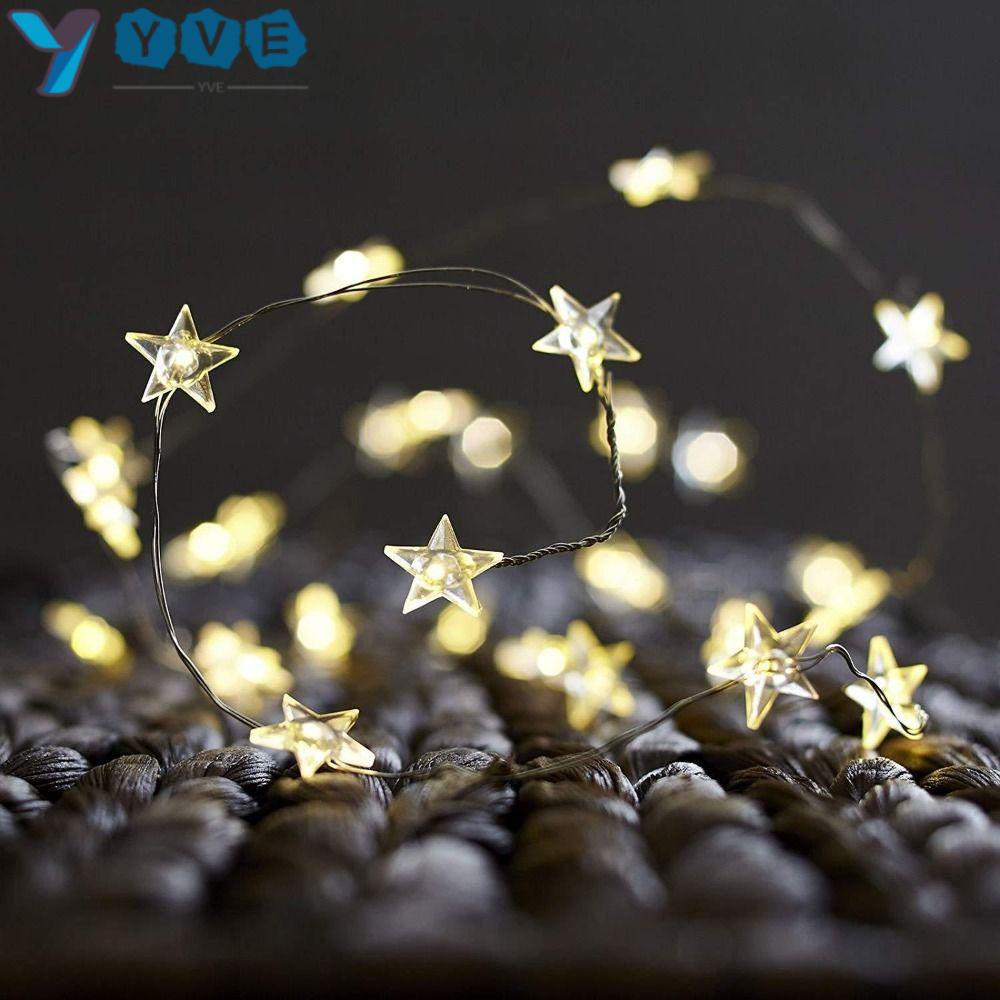 YVE Dây Đèn Trang Trí Tiệc Hình Ngôi Sao Chạy Bằng Pin