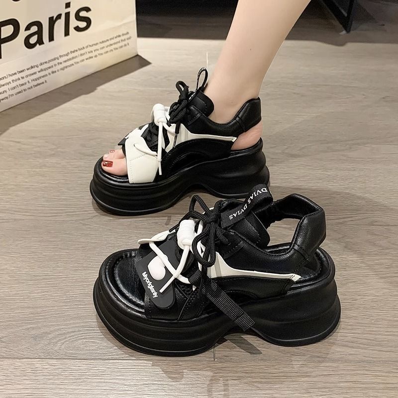 FEIJIANU dép sandal nữ giày sandal nữ dép đế cao đi biển Thoải Mái Xinh Xắn 28Z23071403