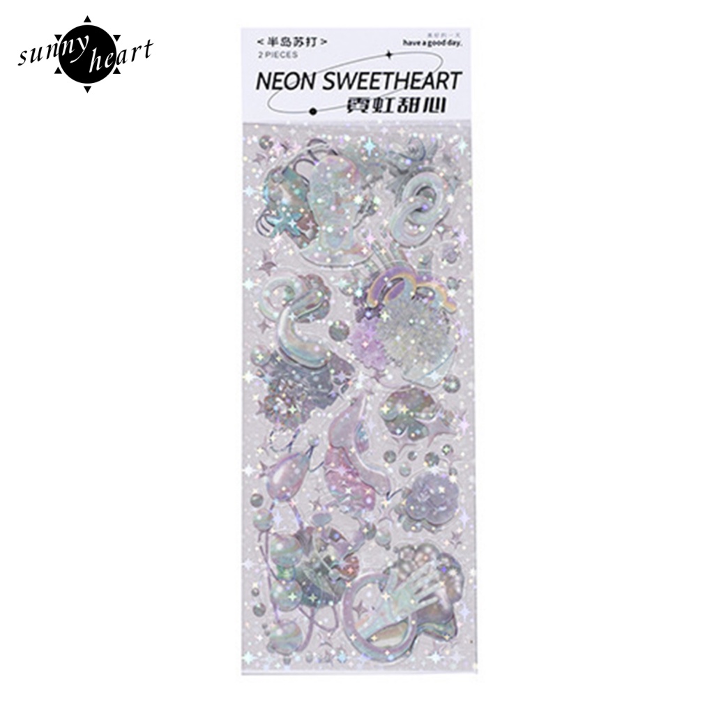 Bộ 4 Tấm Dán Trang Trí In Chữ sunnyheart Dễ Thương