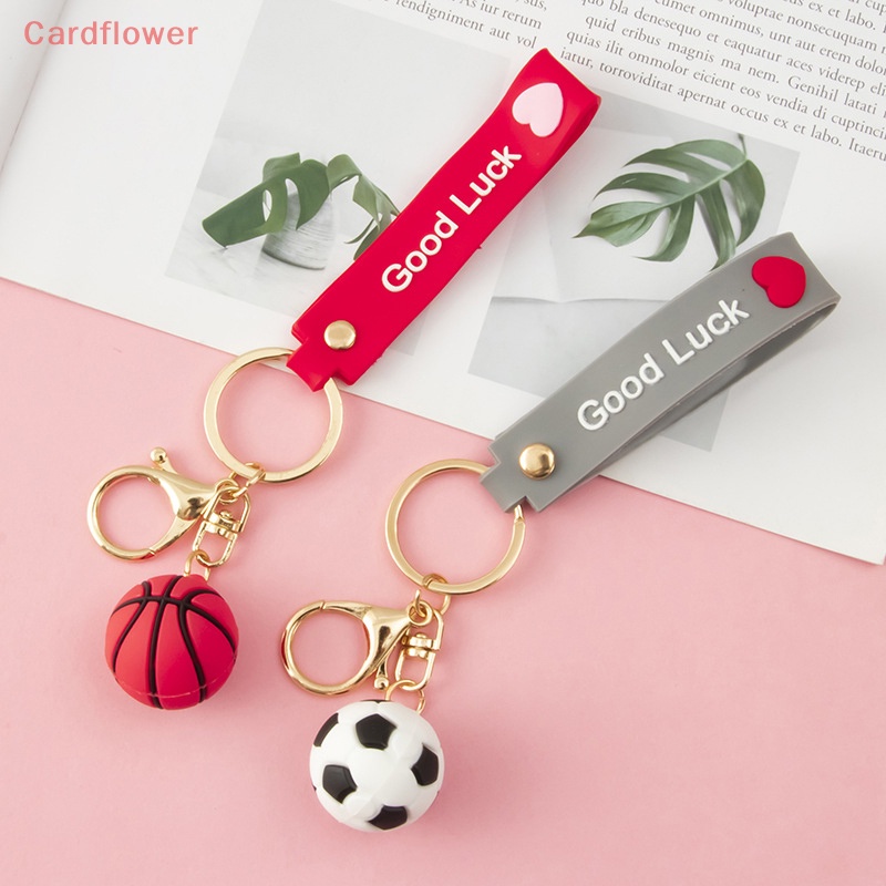 < Cardflower > Móc Chìa Khóa Treo Túi Xách Thể Thao Mặt Bóng Rổ Tennis Bóng Đá Vui Nhộn Mới