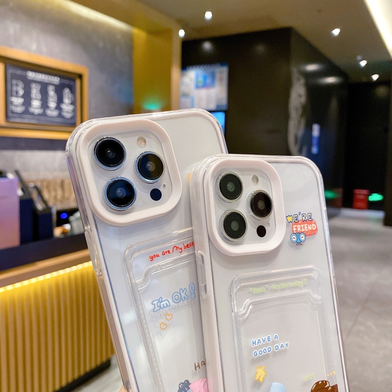 Ốp Điện Thoại Cứng Trong Suốt 3 Trong 1 Chống Sốc In Hình Hoạt Họa Winnie The Pooh Cho iPhone 14 13 12 11 Pro Max 14 Plus