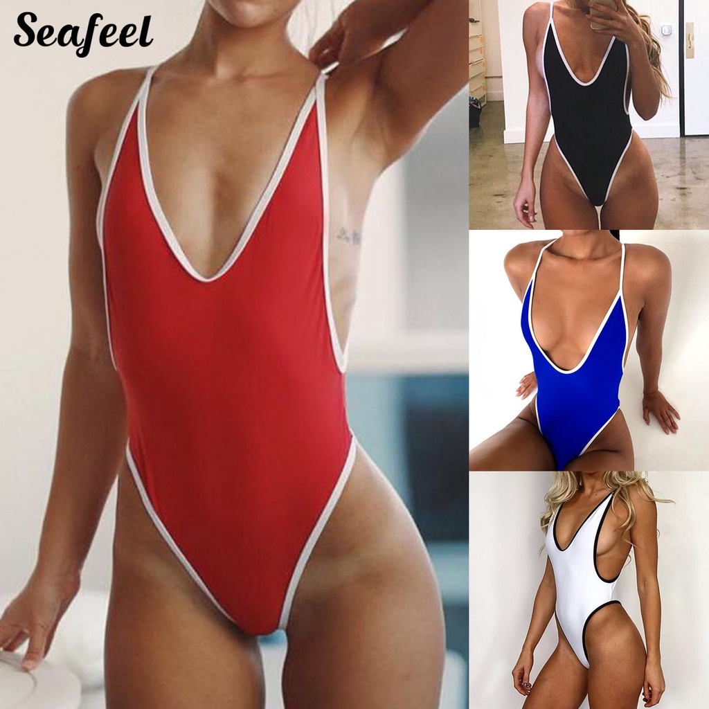 Đồ Bơi Một Mảnh Cổ Chữ V Khoét Sâu Gợi Cảm Cho Nữ