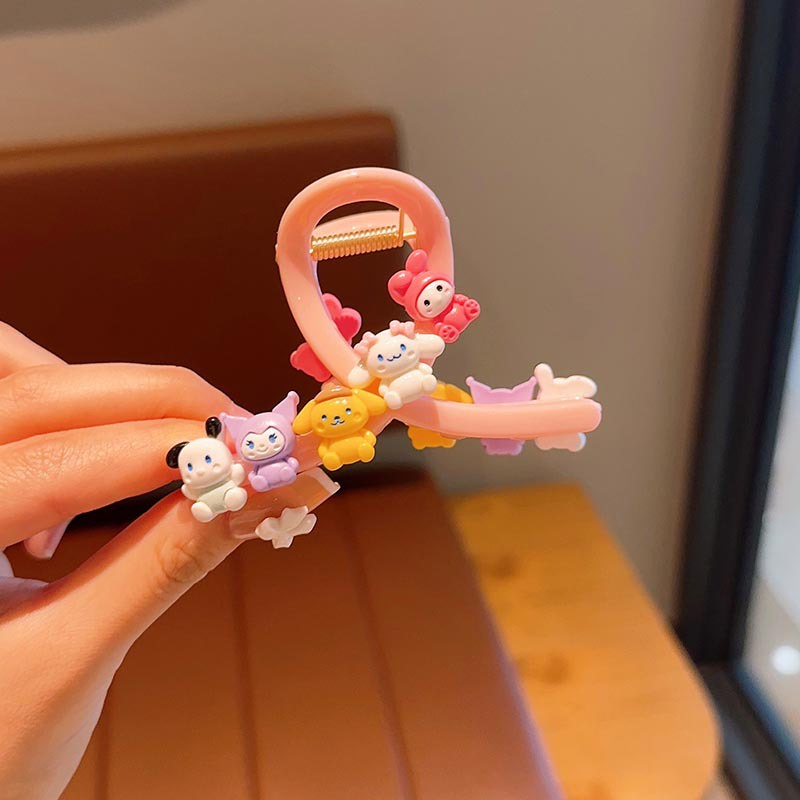 Kẹp Tóc Hình Cá Mập Đính Hoa Hoạt Hình Nhiều Màu Dễ Thương Cho Bé Gái