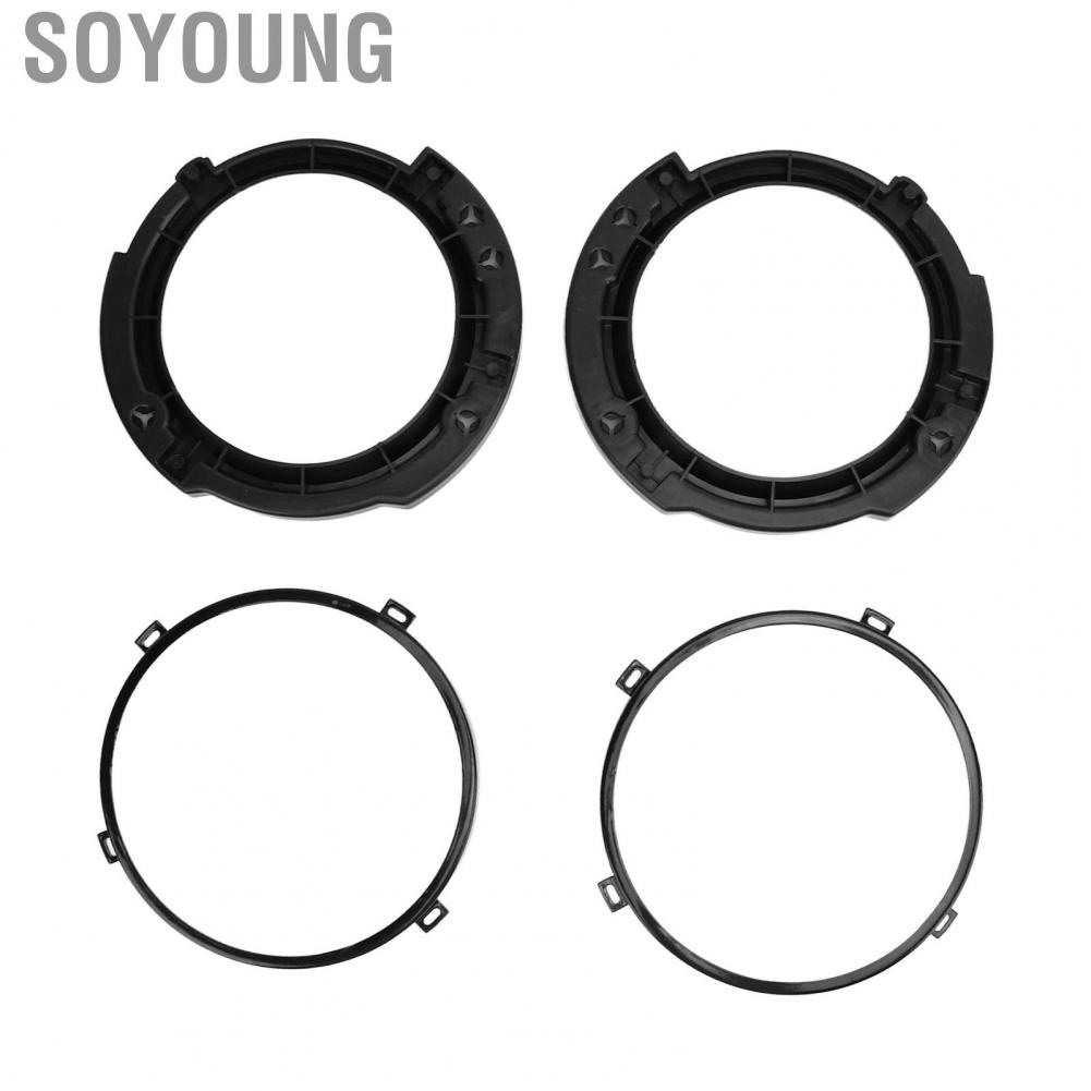 Soyoung Headlight Mounting Bracket Ring Set Retaining Easy Installation Lightweight for Wrangler JK