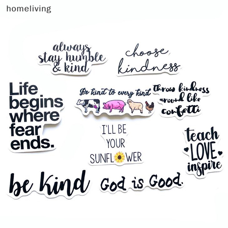 Bộ 50 Miếng Dán Trang Trí Laptop Ván Trượt In Chữ Tiếng Anh Truyền Cảm Hứng