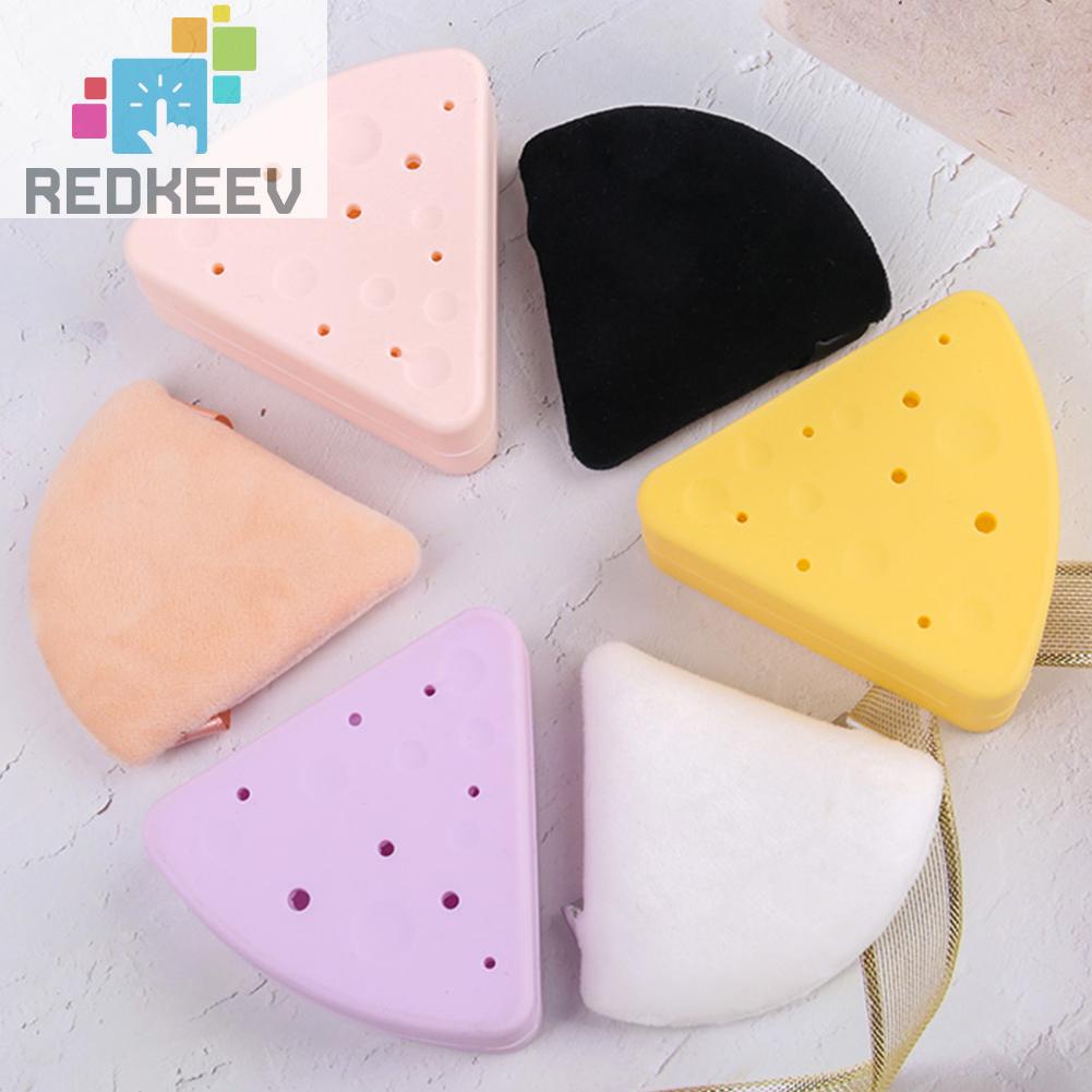 Hộp Đựng Mút Trang Điểm Silicone Hình Tam Giác Tiện Lợi Cho Đi Du Lịch