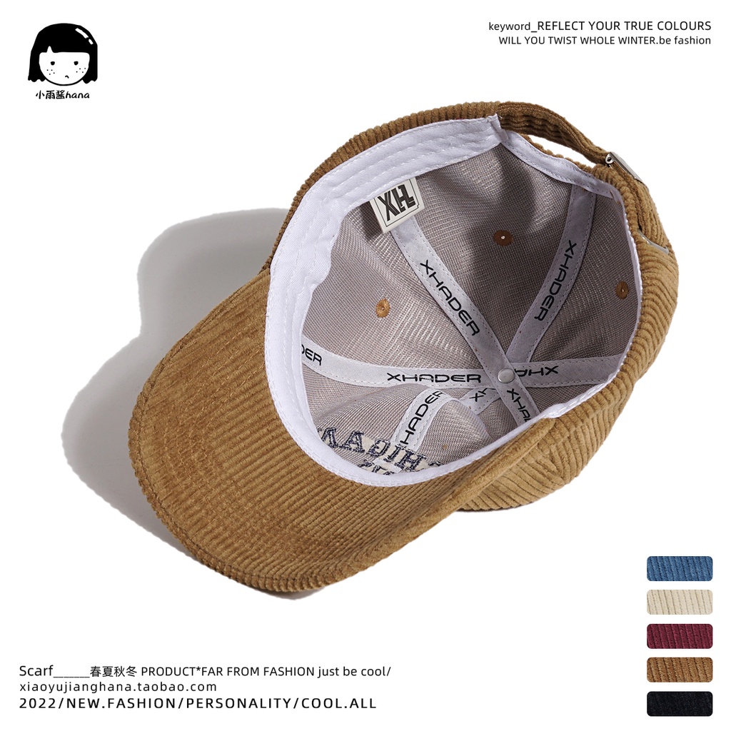 Mũ Lưỡi Trai Vải Nhung Mềm Mại Phong Cách Hong Kong Thời Trang Thu Đông