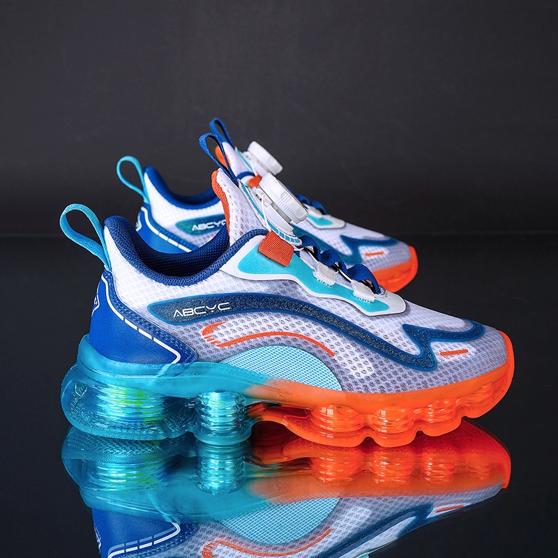 Giày Thể Thao Bằng Da Chất Lượng Cao Thoải Mái Màu Xanh Dương / Hồng / Xanh Lá Dành Cho Bé Trai Và Bé Gái