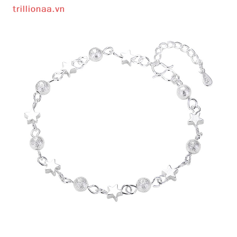 Vòng Tay Chuỗi Hạt Tròn Đính Mặt Ngôi Sao Thời Trang Hàn Quốc Cho Nữ