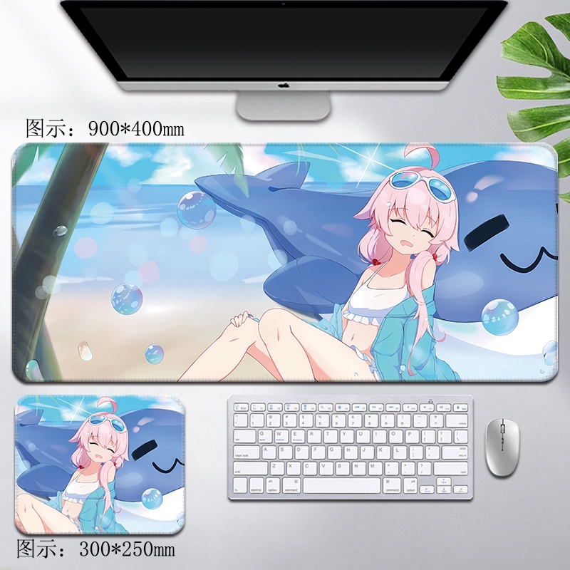 Takanashi Hoshino Mouse Pad Swimsuit Uncle Oversized Blue Archive Archive Anime Peripheral Locking Keyboard Desk Pad