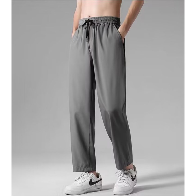 Quần Dài Dáng Rộng Phong Cách Thời Trang Đường Phố Mùa Hè Cho Nam Giới