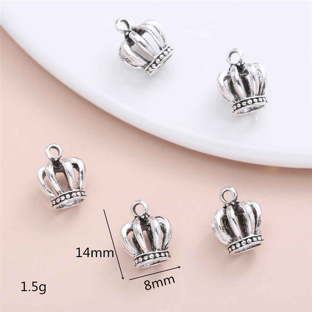 Set 15 Mặt Vòng cổ Hình Vương Miện 3d Phong Cách vintage