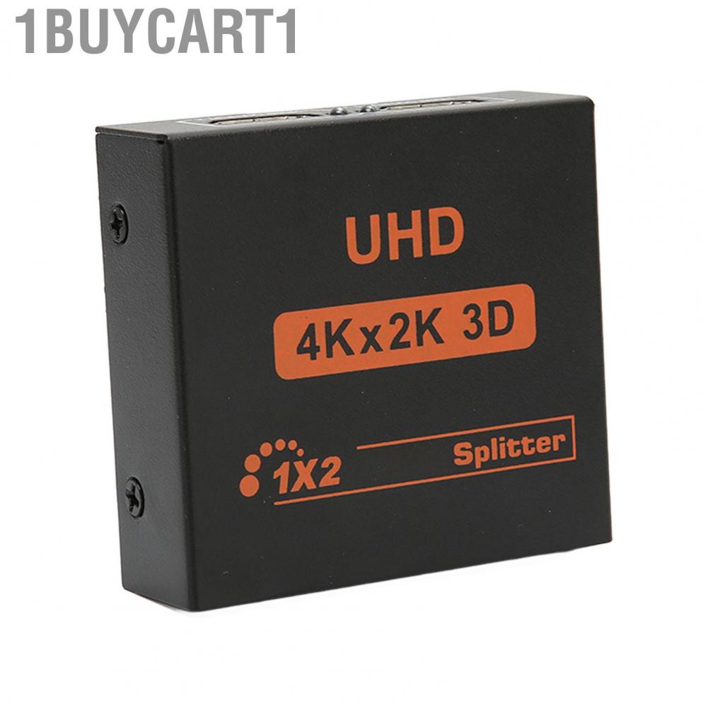 1buycart1 HD Multimedia Interface Splitter  Aluminium Alloy Plug and Play Universal 4K Switcher for Game