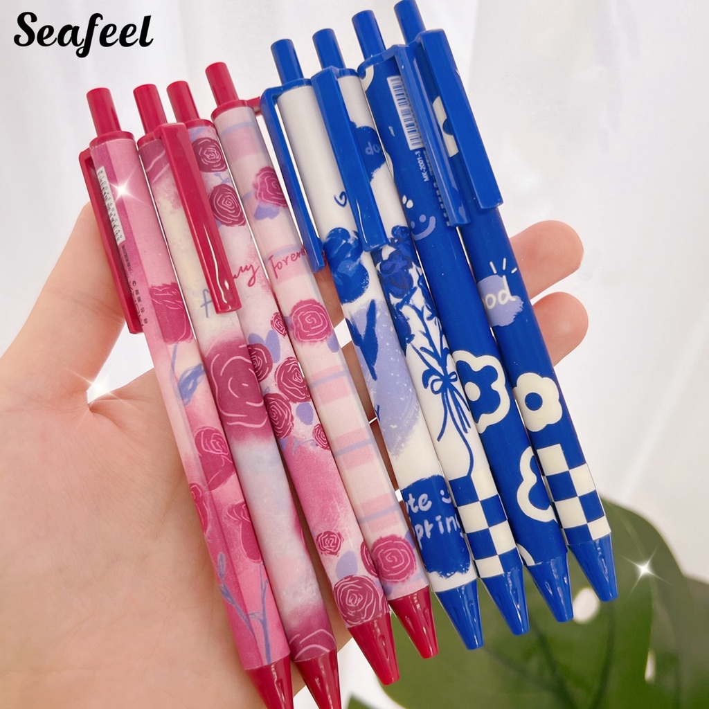 Set 4 Bút Thử Mực Đen Ngòi 0.5mm Kiểu Dáng Hoạt Hình