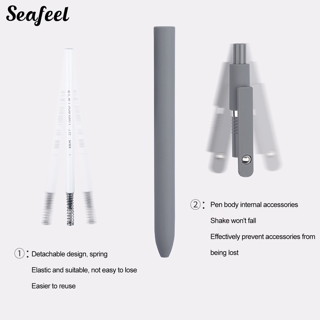 Set 5 Bút Mực Gel Ngòi 0.42mm Có Thể Thu Gọn Tiện Dụng